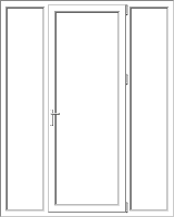 Mixed PVC pane model 166